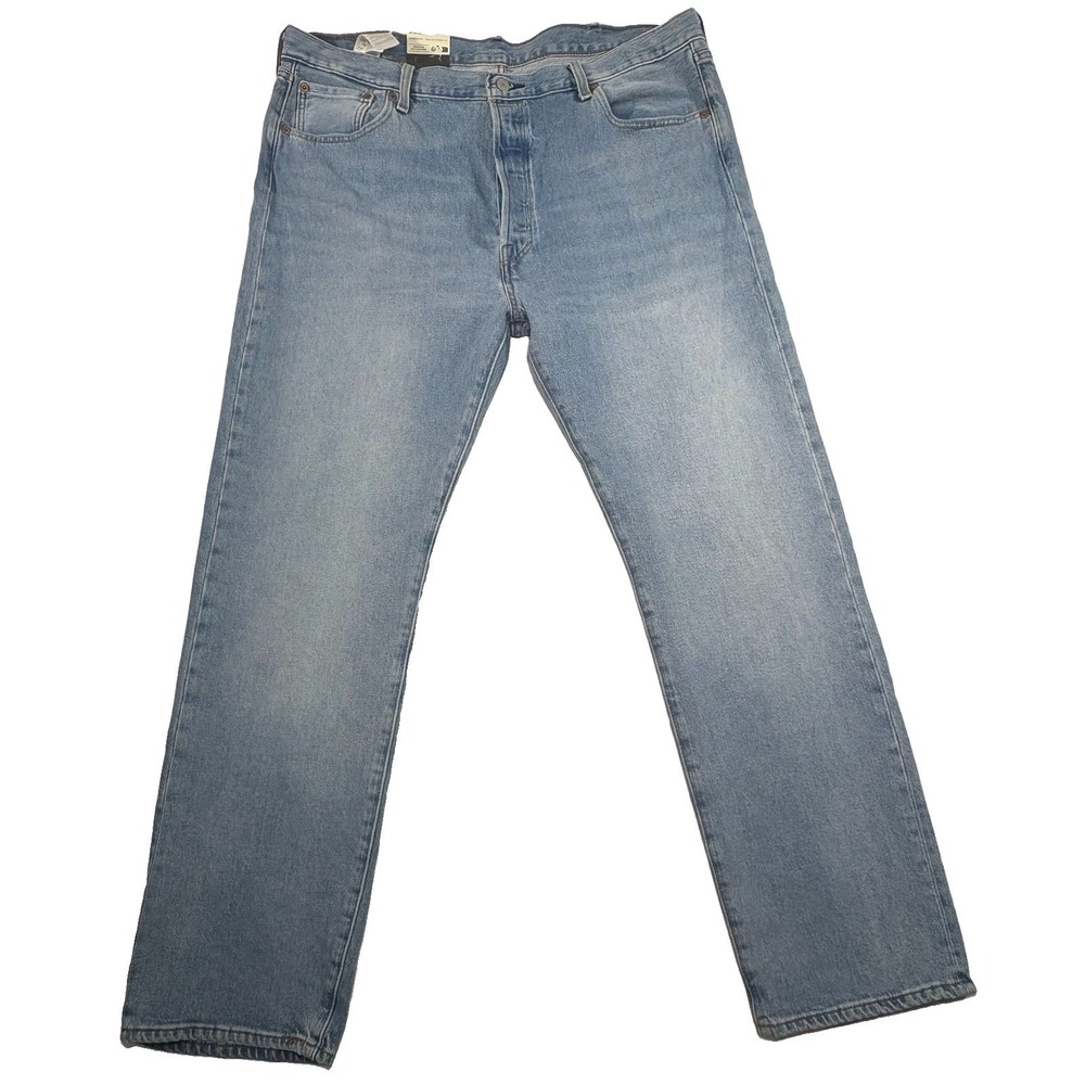 Levi's 501 Original Men's Jeans W40 L32 Light Wash Stretch Straight Leg NWT